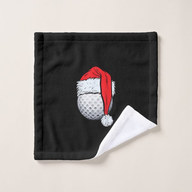 WeihnachtsGolf Ball Santa T Hat Funny Sport XIX Waschlappen (Waschlappen)