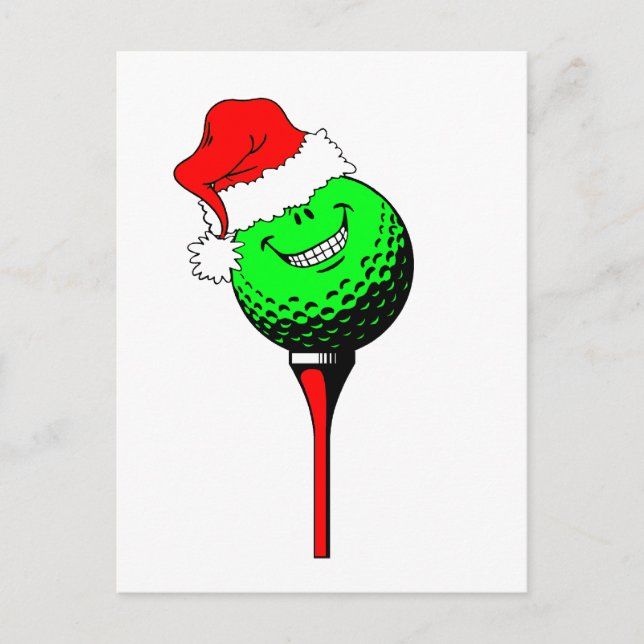 Weihnachtsgolf Feiertagspostkarte (Vorderseite)