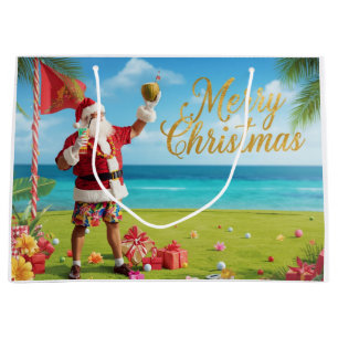 Weihnachtsgolf mit dem Weihnachtsmann auf Hawaii Große Geschenktüte