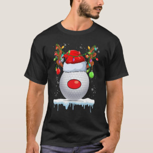 WeihnachtsGolf Rentier Weihnachtsmannmütze Light X T-Shirt