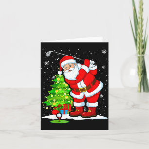 Weihnachtsgolf Santa Golfer Weihnachten Lustiger W Karte