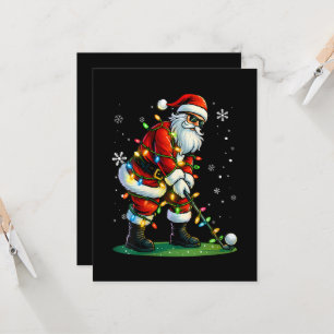 Weihnachtsgolf Santa Golfer Xmas Lustig Einladung