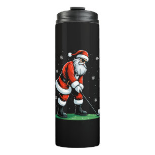 Weihnachtsgolf Santa Golfer Xmas Lustig Thermosbecher