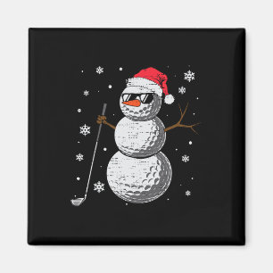 Weihnachtsgolf Schneemann Hut Santa Xmas Golfer Mä Magnet