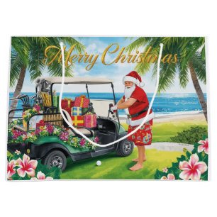 Weihnachtsgolfen mit dem Weihnachtsmann auf Hawaii Große Geschenktüte