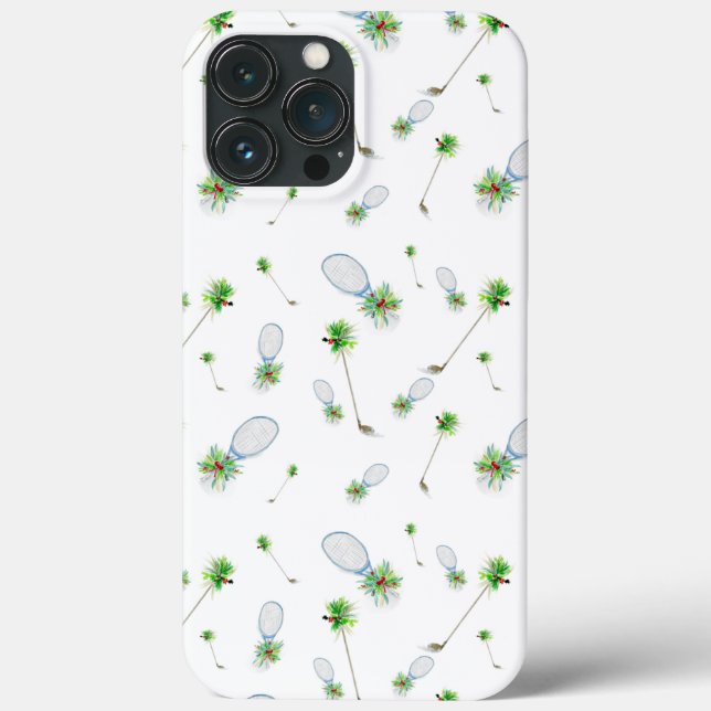 Weihnachtsgolfklubs und Tennisplätze Case-Mate iPhone Hülle (Rückseite)