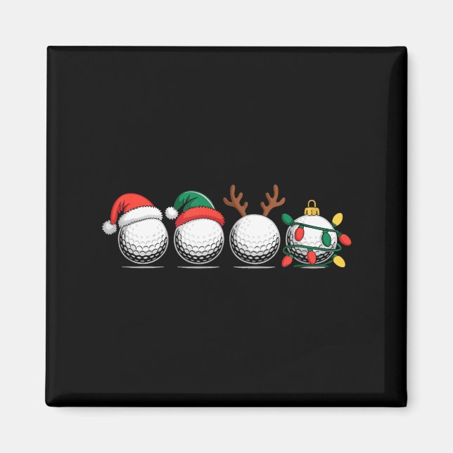 Weihnachtsgolfspieler, X-mas  Magnet (Vorne)