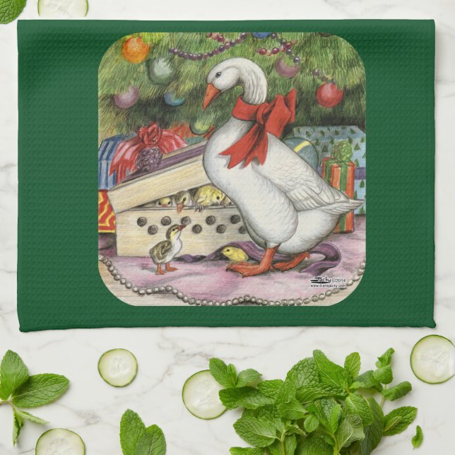 Weihnachtsgoose Handtuch (Gefaltet)