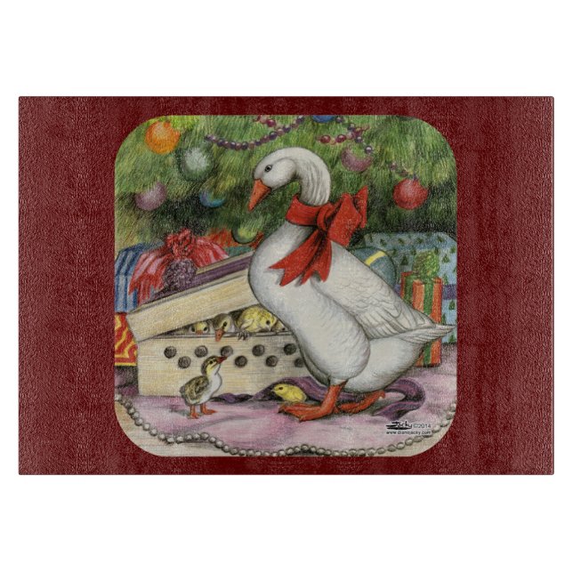 Weihnachtsgoose Schneidebrett (Vorderseite)