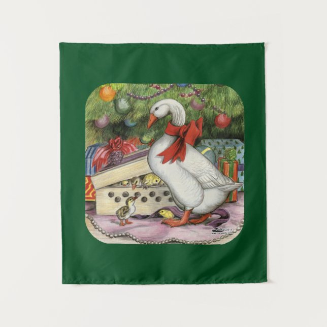 Weihnachtsgoose Wandteppich (Vorderseite)