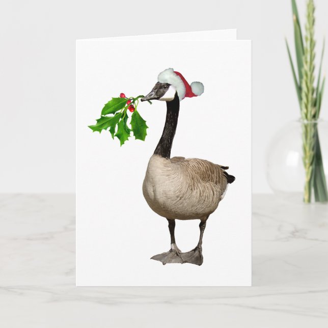 Weihnachtsgoosen-Urlaubskarte Karte (Vorderseite)
