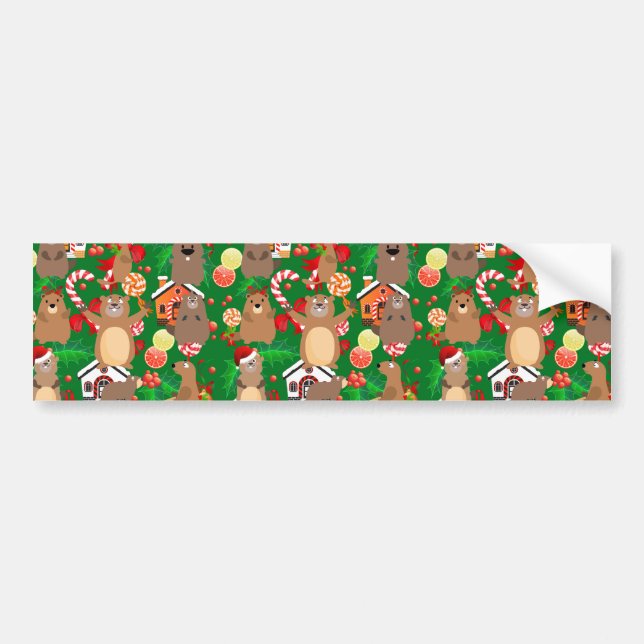Weihnachtsgopher Autoaufkleber (Vorne)