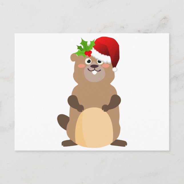 Weihnachtsgopher Feiertagspostkarte (Vorderseite)