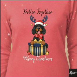 Weihnachtsgordon Setter Rentier Geschenk Grafik Tri-Blend Shirt