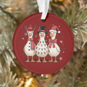Weihnachtsgoss Weihnachtsmann Alberner Niedlicher  Ornament