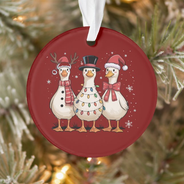 Weihnachtsgoss Weihnachtsmann Alberner Niedlicher  Ornament (Baum)