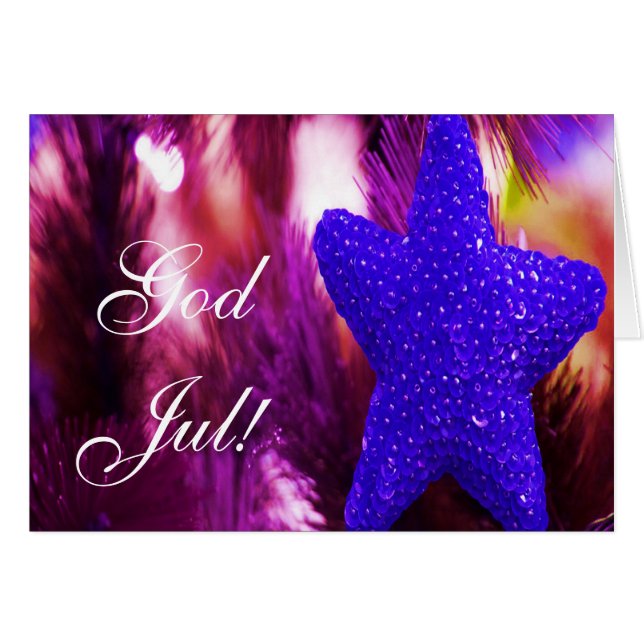 Weihnachtsgott Jul Lila Star III (Vorderseite (Horizontal))