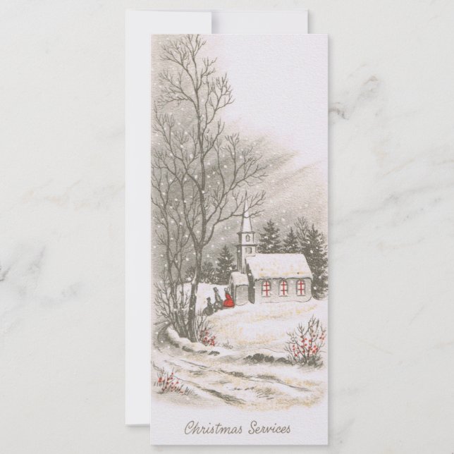 Weihnachtsgottesdienst Feiertagskarte (Vorderseite)