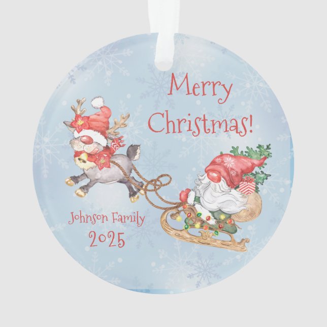 Weihnachtsgottesdienst mit Rentierfest Ceram Ornament (Rückseite)