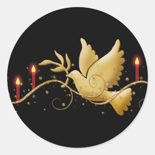 Weihnachtsgottesdienst Runder Aufkleber (Vorderseite)
