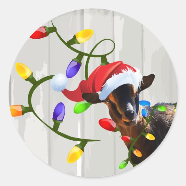 Weihnachtsgottesdienst und Weihnachtsbeleuchtung Runder Aufkleber (Vorderseite)