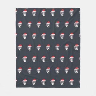 Weihnachtsgräber und Weißer Grubenhund Fleecedecke