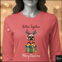 Weihnachtsgrafik Deutscher Schäferhund Rentier Ges