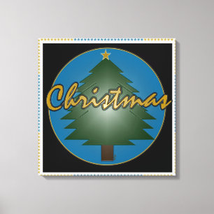 Weihnachtsgrafik Leinwanddruck