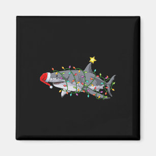 Weihnachtsgrafik Weihnachts-Shark Lustige Haie Wei Magnet