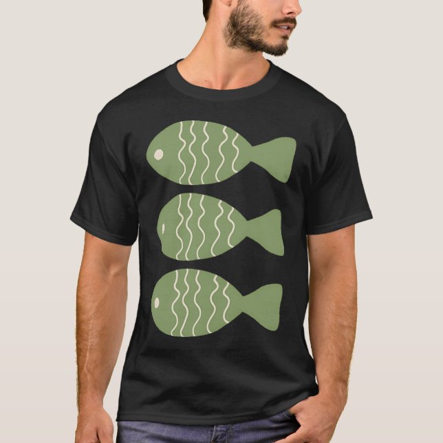Weihnachtsgras Karpfen T-Shirt (Vorderseite)
