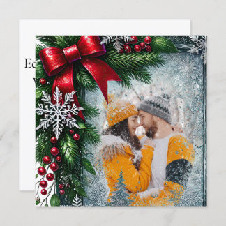 Weihnachtsgrenze Feiertagskarte