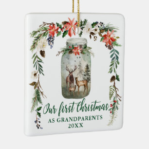 Weihnachtsgroßeltern Dealer FOTO BACK Keramikornament