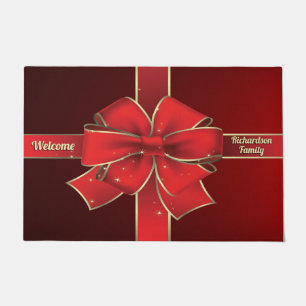 Weihnachtsgroßes rotes fußmatte