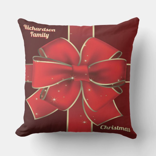 Weihnachtsgroßes rotes kissen (Vorderseite)