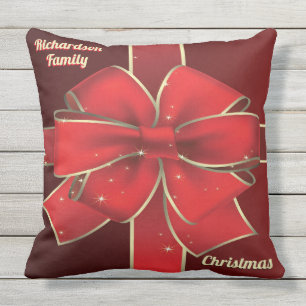 Weihnachtsgroßes rotes kissen