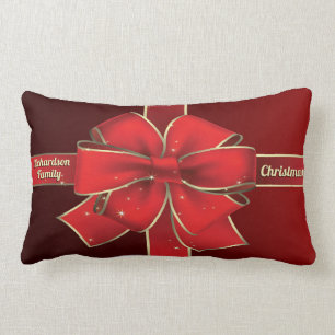 Weihnachtsgroßes rotes lendenkissen