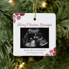 Weihnachtsgroßmutter Schwangerschaft Ultrasound Keramikornament