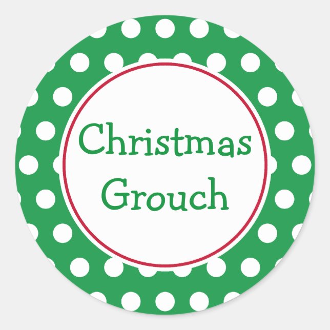 Weihnachtsgrouch Stickers (Vorderseite)