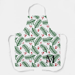 Weihnachtsgrün Beeren INITIAL Moderne Feiertage Schürze