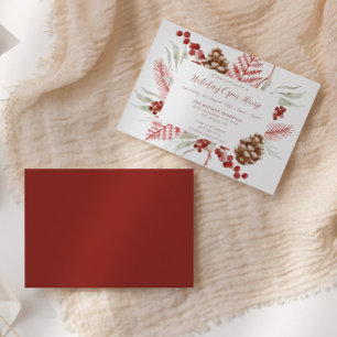 Weihnachtsgrün Blumenhaus Offenes Haus Einladung