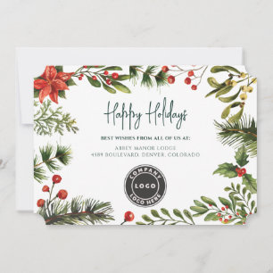Weihnachtsgrün Business Grüße Feiertagskarte