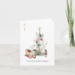 Weihnachtsgrün Gold Snowflakes Nutcracker