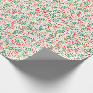 Weihnachtsgrün, Heilige Berries und Bogen Geschenkpapier