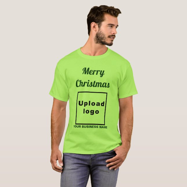 Weihnachtsgrün im Lime Green T - Shirt (Vorne ganz)