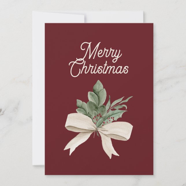 Weihnachtsgrün im Wasser Personalisiert Feiertagskarte (Vorderseite)