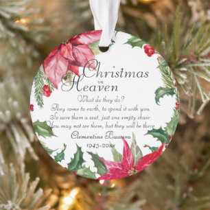 Weihnachtsgrün In den Himmel Erinnerungsfoto Ornament