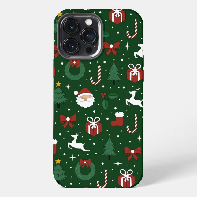 Weihnachtsgrün iPhone 13 Pro Max Hülle (Rückseite)