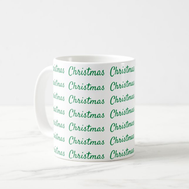 Weihnachtsgrün Kaffeetasse (Vorderseite Links)