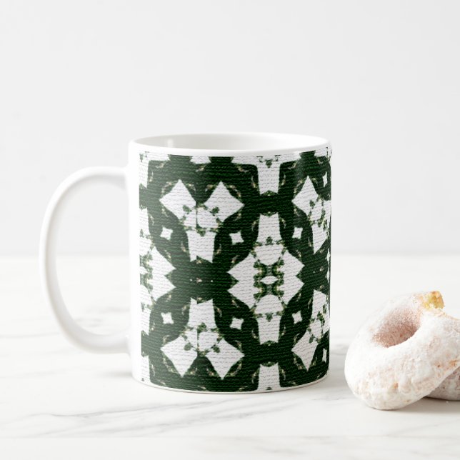 Weihnachtsgrün Kaffeetasse (Mit Donut)