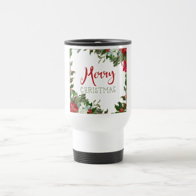 Weihnachtsgrün Reisebecher (Mittel)